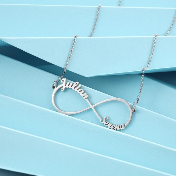 Infinite Love Personalized Infinity Necklace - Picture 2 of 4